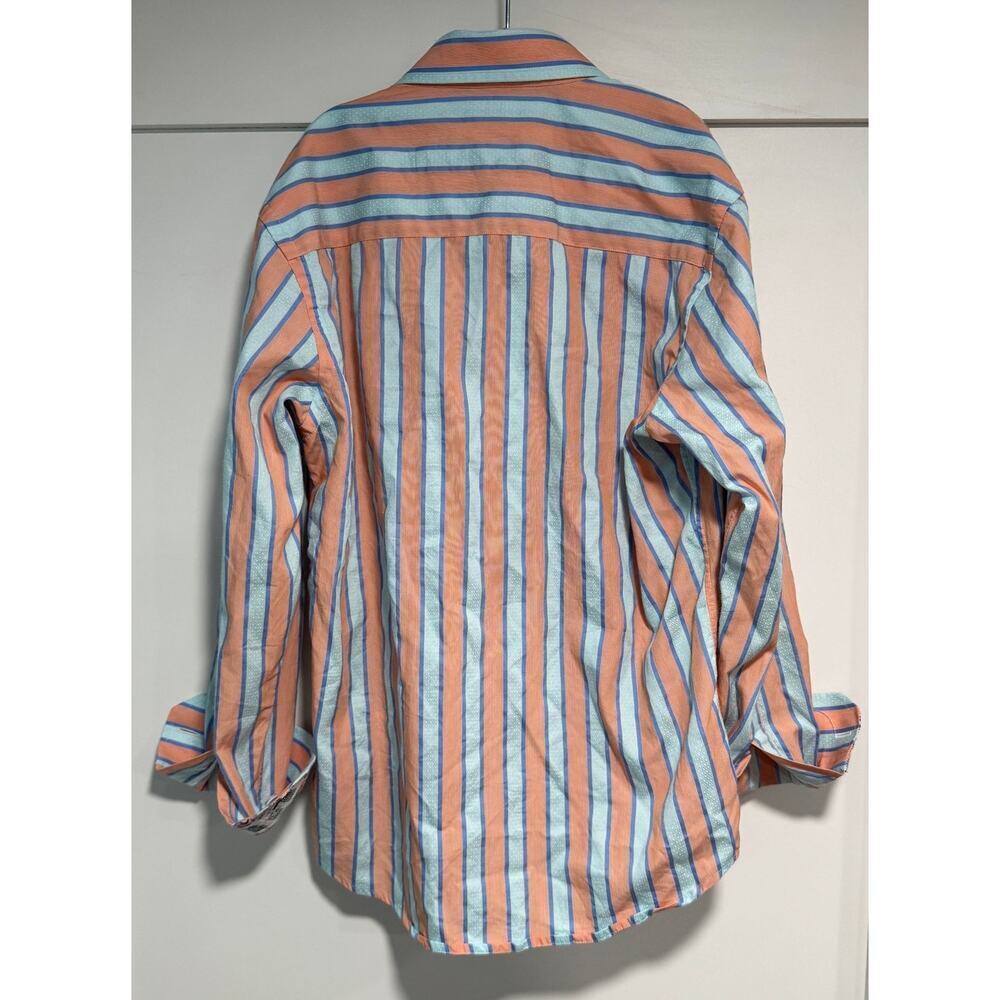 ROBERT GRAHAM Cotton Flip Cuffs Striped Button Down Kids Size S (8) - Picture 2 of 4